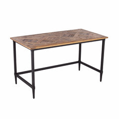 53" Natural And Black Writing Desk - Homeroots