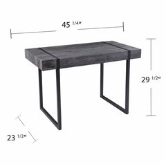 45" Black Writing Desk