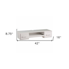 White Wall Mount Desk with Drawers