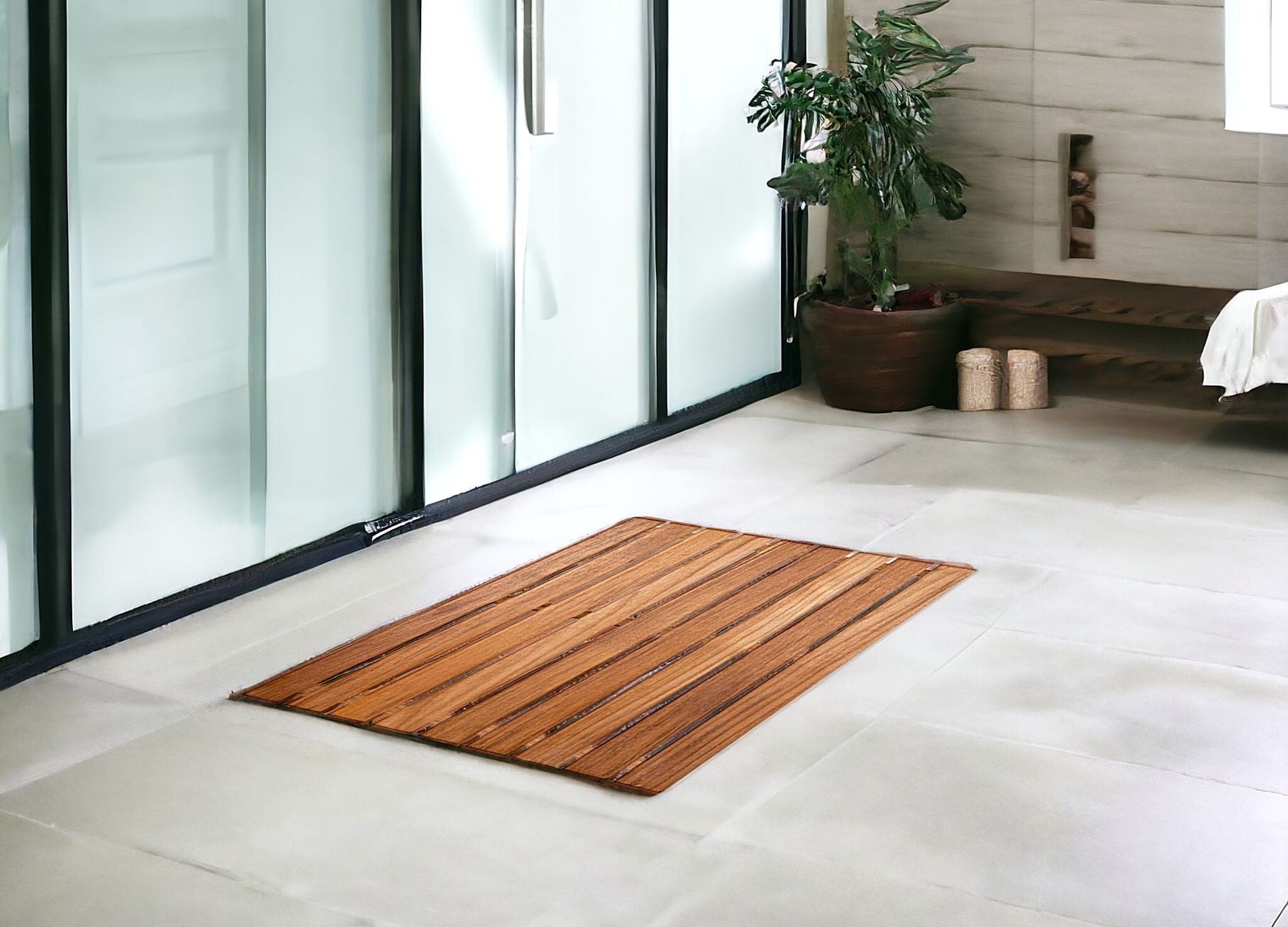 20" Premium Teak Shower Bath Mat