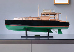 15" Black and Green 1934 Hemingway Pilar Fishing Boat Boat Hand Painted Decorative Boat - Homeroots