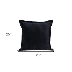 Premier 20" Soft Touch Jet Black Solid Color Accent Pillow