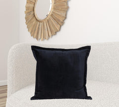 Premier 24" Soft Touch Jet Black Solid Color Accent Pillow