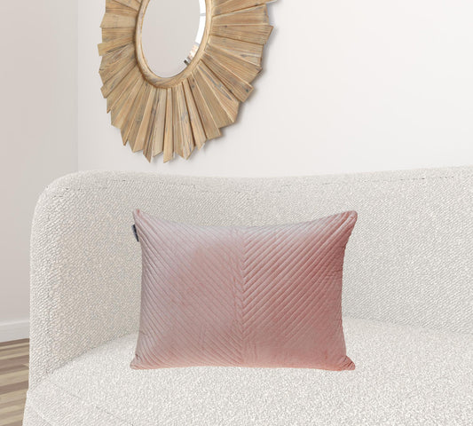 Pink Lumbar Tufted Throw Pillow