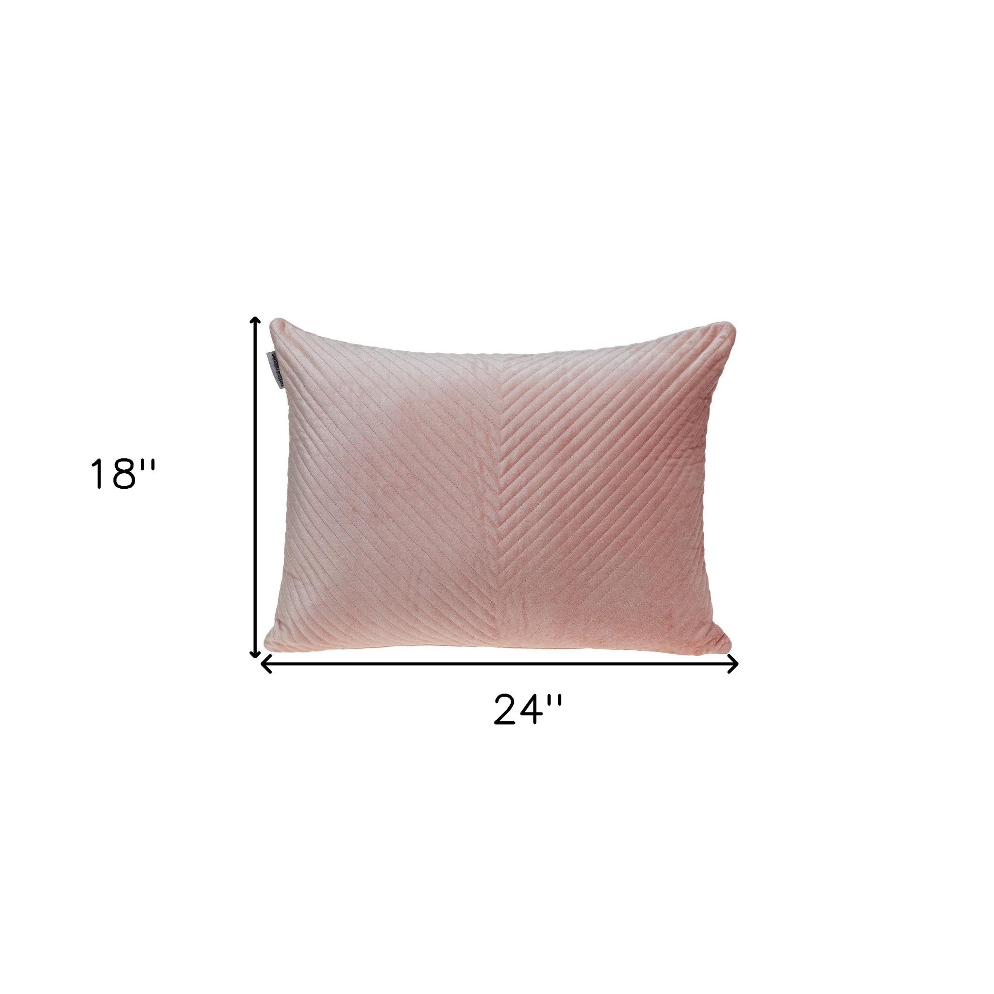 Pink Lumbar Tufted Throw Pillow