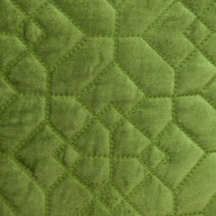 Olive Quilted Velvet Geo Decorative Throw Pillow