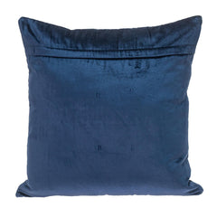 Navy Quilted Diamonds Velvet Solid Color Throw Pillow