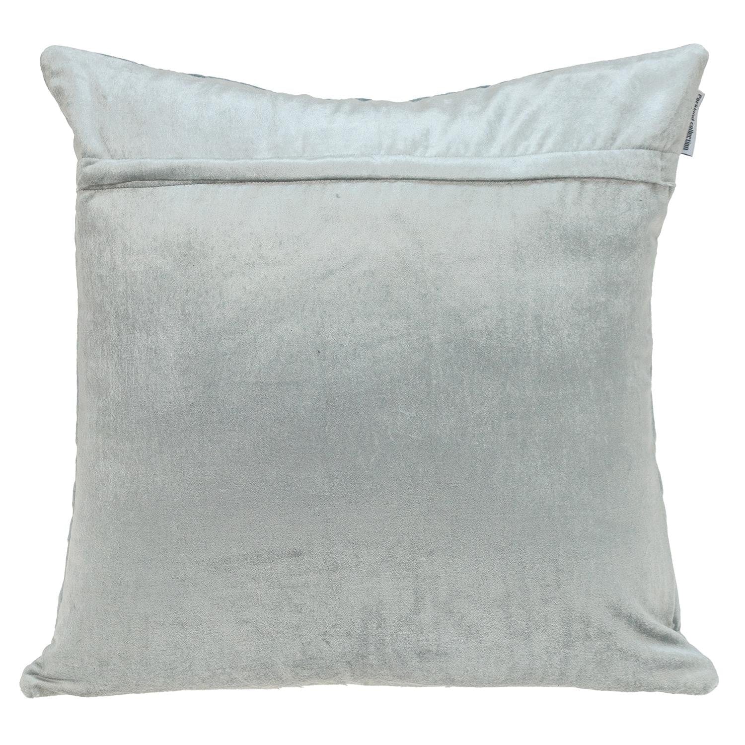 Gray Quilted Diamonds Velvet Solid Color Throw Pillow - Homeroots