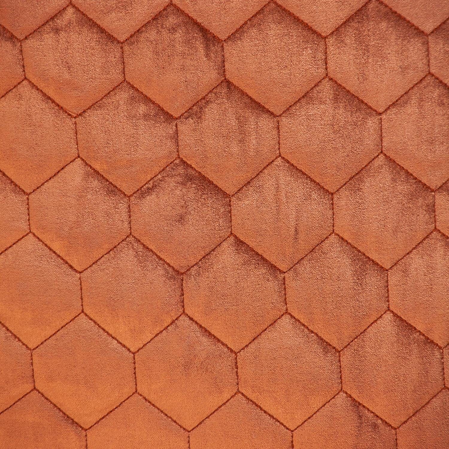 Burnt Orange Tufted Velvet Quilted Throw Pillow - Homeroots