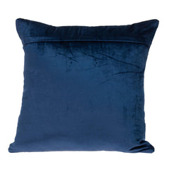 Navy Blue Tufted Velvet Quilted Throw Pillow