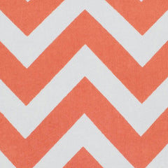 Orange Ivory Chevron Down Filled Throw Pillow