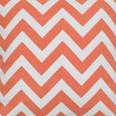 Orange Ivory Chevron Down Filled Throw Pillow