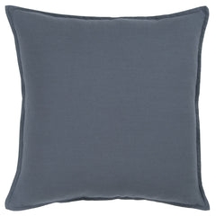 20" Slate Blue Cotton Throw Pillow