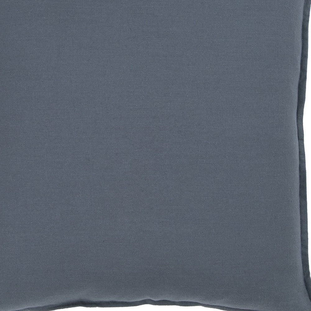 20" Slate Blue Cotton Throw Pillow