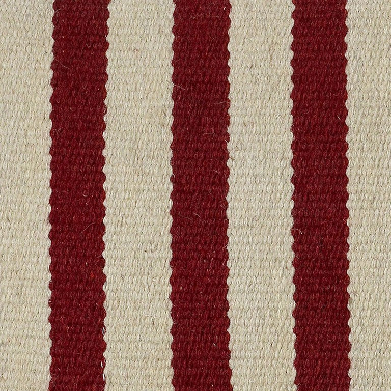 Khaki Red Center Stripe Down Filled Throw Pillow