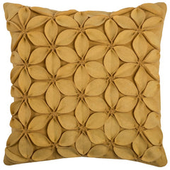 Yellow  Pinwheel Floral Petal Down Throw Pillow