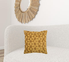 Yellow  Pinwheel Floral Petal Down Throw Pillow