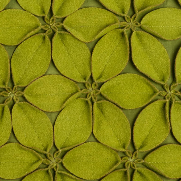 Lime Green Pinwheel Floral Petal Down Throw Pillow