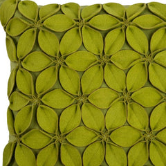 Lime Green Pinwheel Floral Petal Down Throw Pillow