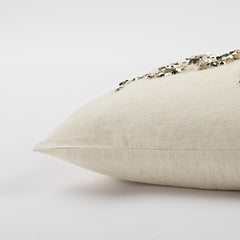 Natural Gold Sequined Elephant Trio Lumbar Pillow