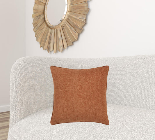 Orange Solid Classic Decorative Throw Pillow