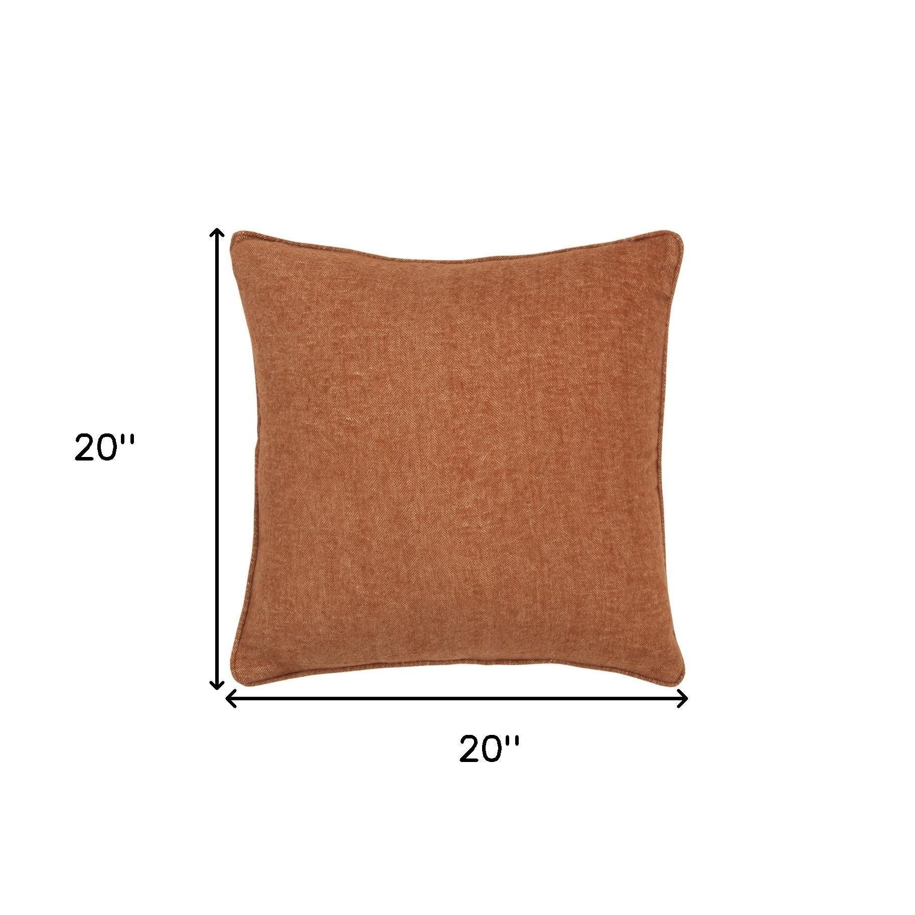 Orange Solid Classic Decorative Throw Pillow