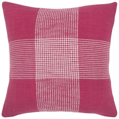 Pink White Plaid Pattern Throw Pillow