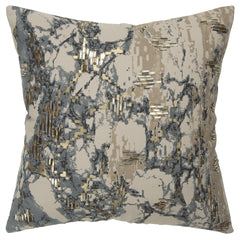 Natural Taupe Marbled Pattern Throw Pillow