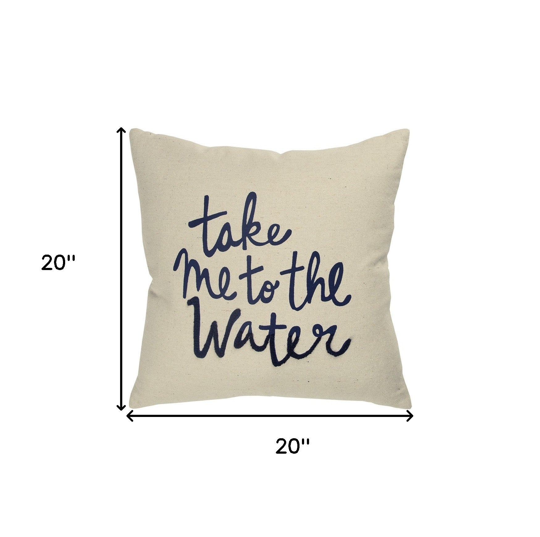 Navy Natural Take To The Water Throw Pillow