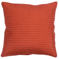 Orange Smooth Weaved Modern Throw Pillow - Homeroots