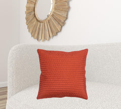 Orange Smooth Weaved Modern Throw Pillow