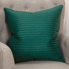 Teal Smooth Weaved Modern Throw Pillow