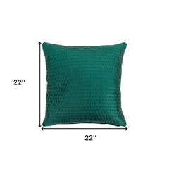 Teal Smooth Weaved Modern Throw Pillow