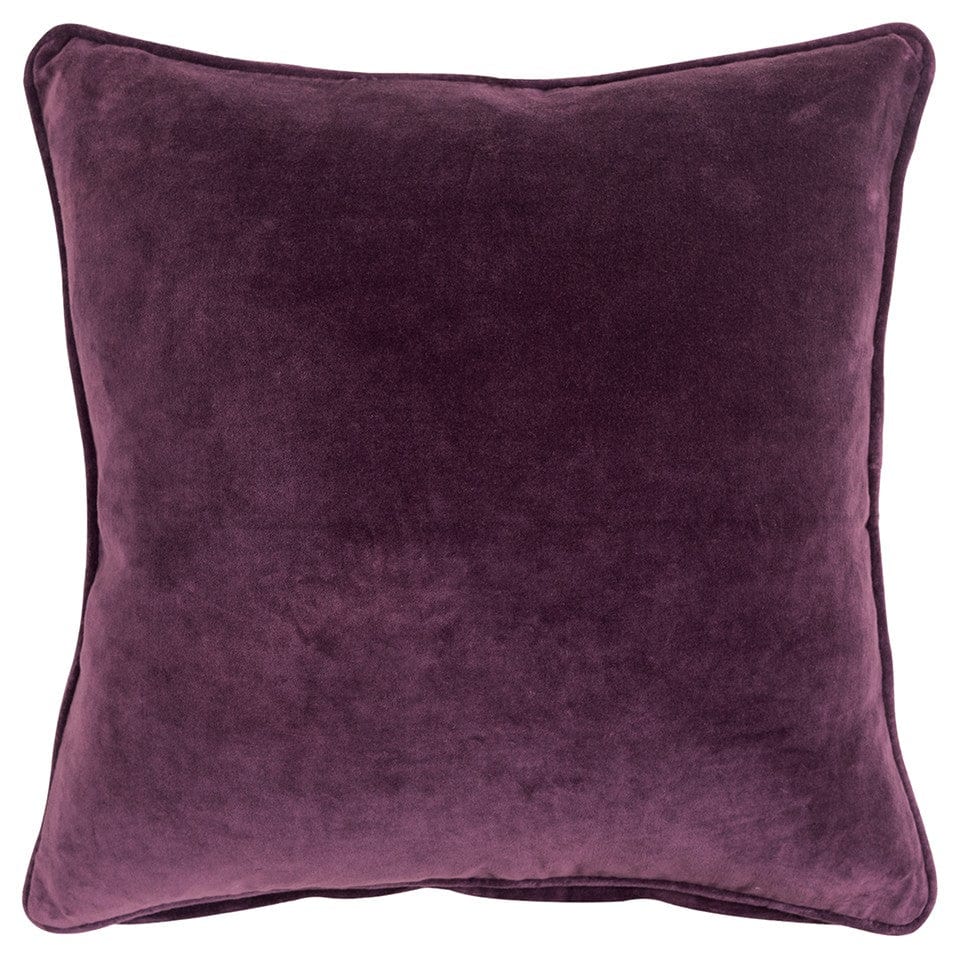 Plum Solid Luxurious Modern Throw Pillow