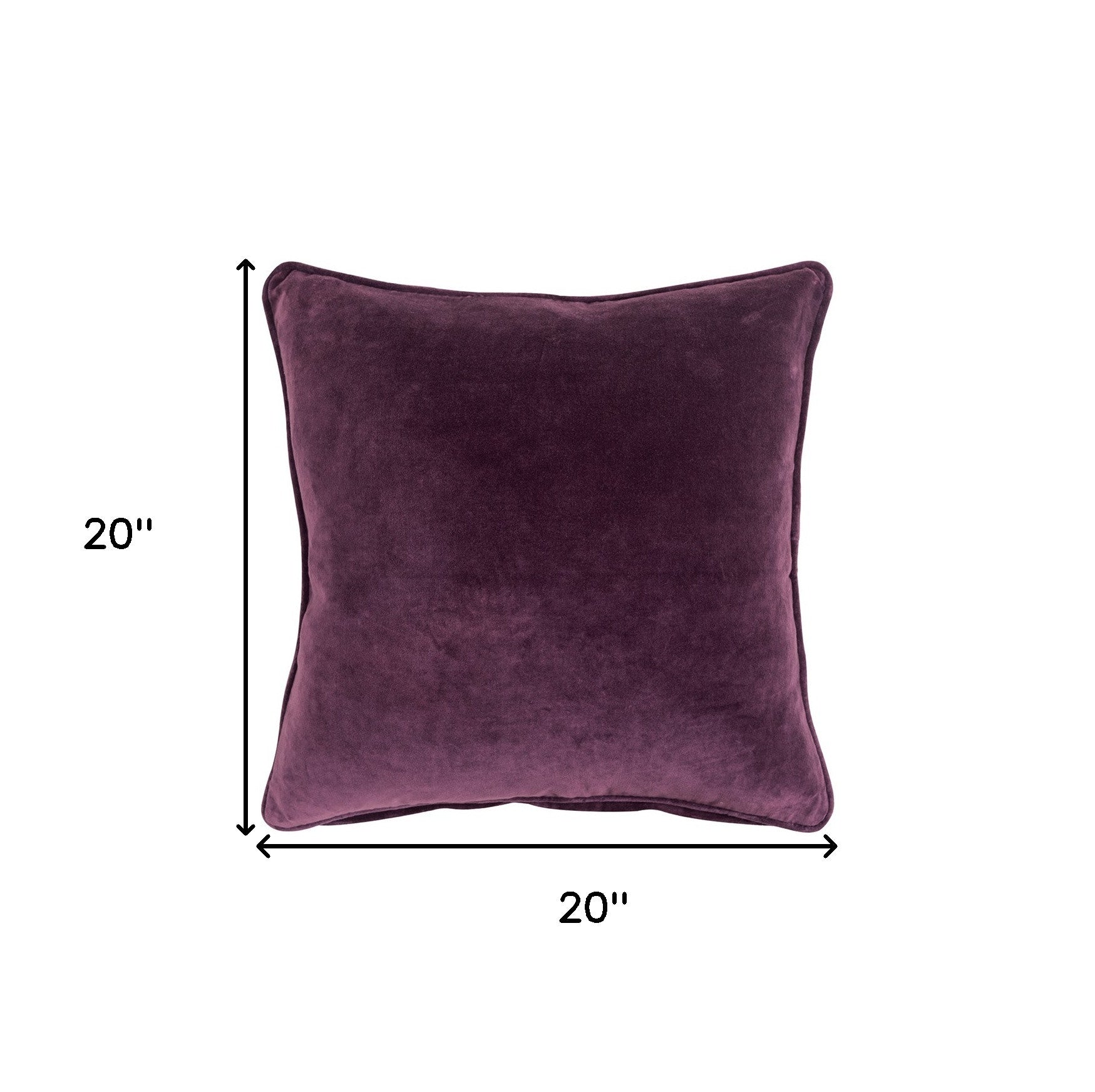 Plum Solid Luxurious Modern Throw Pillow