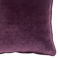 Plum Solid Luxurious Modern Throw Pillow