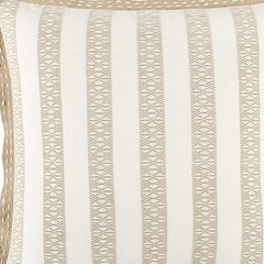 Khaki Ivory Alternate Striped Throw Pillow