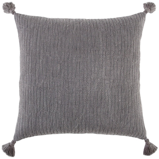 Gray Solid Tonal Abstract Stripe Throw Pillow