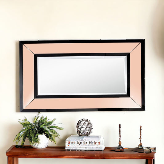 26" Rose Gold Wood Framed Accent Mirror - Homeroots