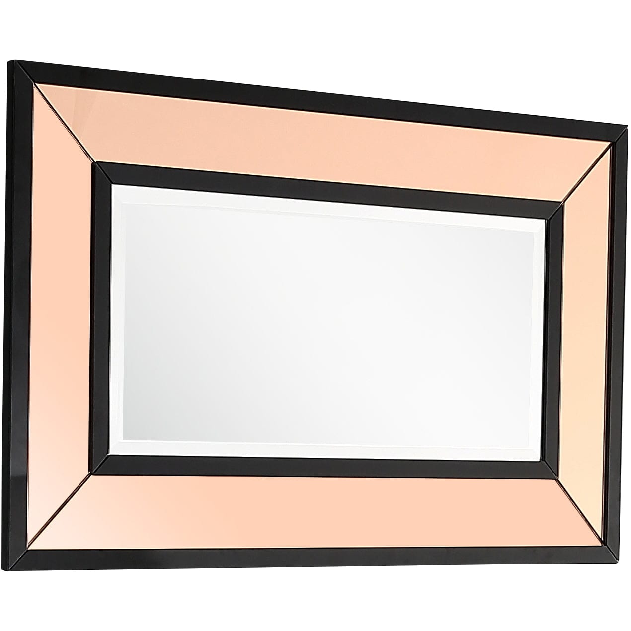 26" Rose Gold Wood Framed Accent Mirror - Homeroots