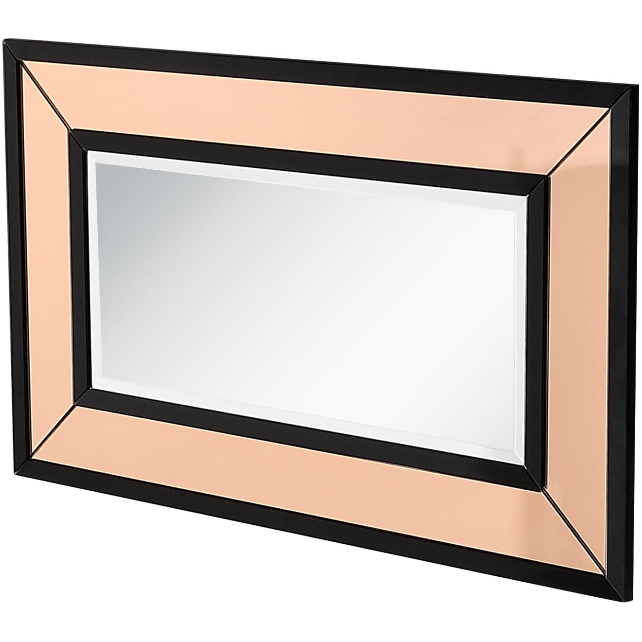 26" Rose Gold Wood Framed Accent Mirror - Homeroots