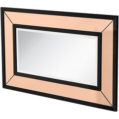 26" Rose Gold Wood Framed Accent Mirror - Homeroots