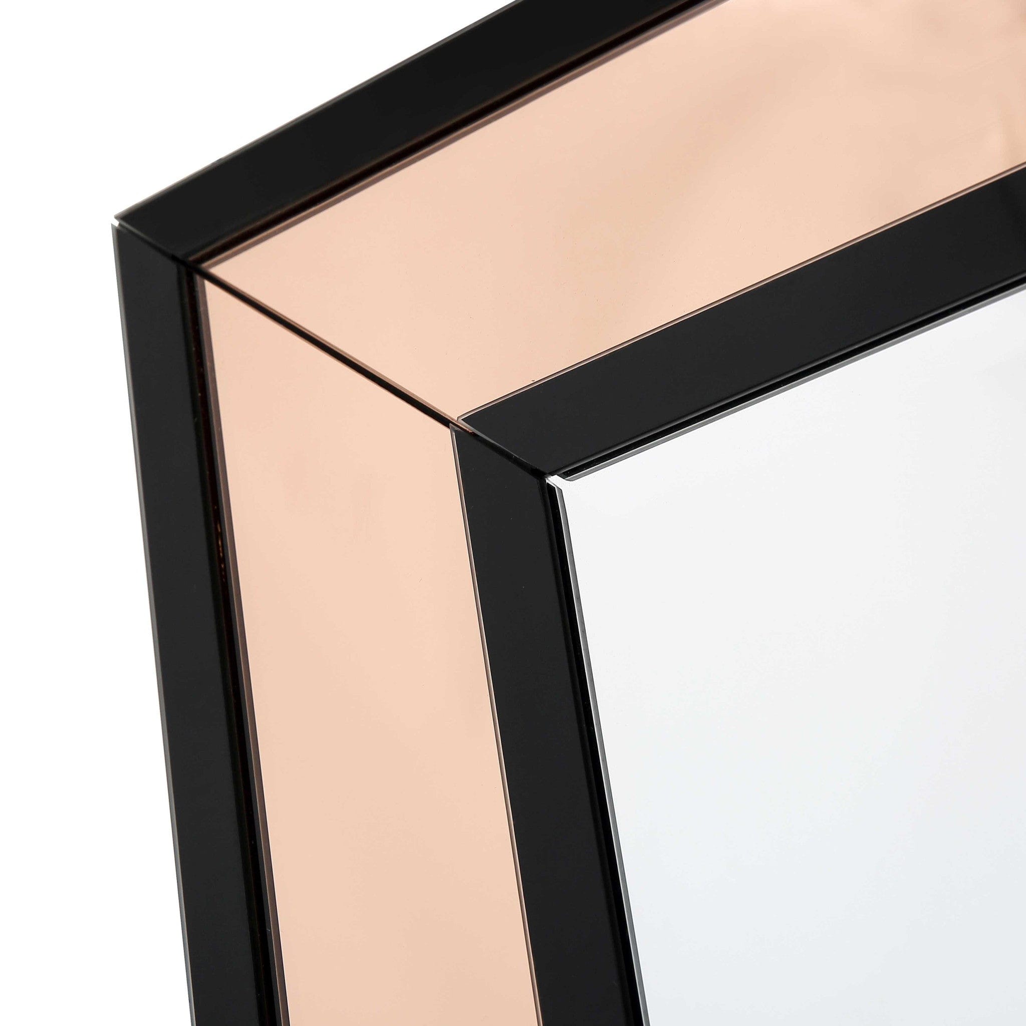 26" Rose Gold Wood Framed Accent Mirror - Homeroots