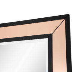 26" Rose Gold Wood Framed Accent Mirror - Homeroots