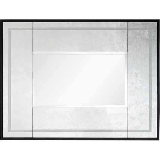 32" Silver Wood Framed Accent Mirror