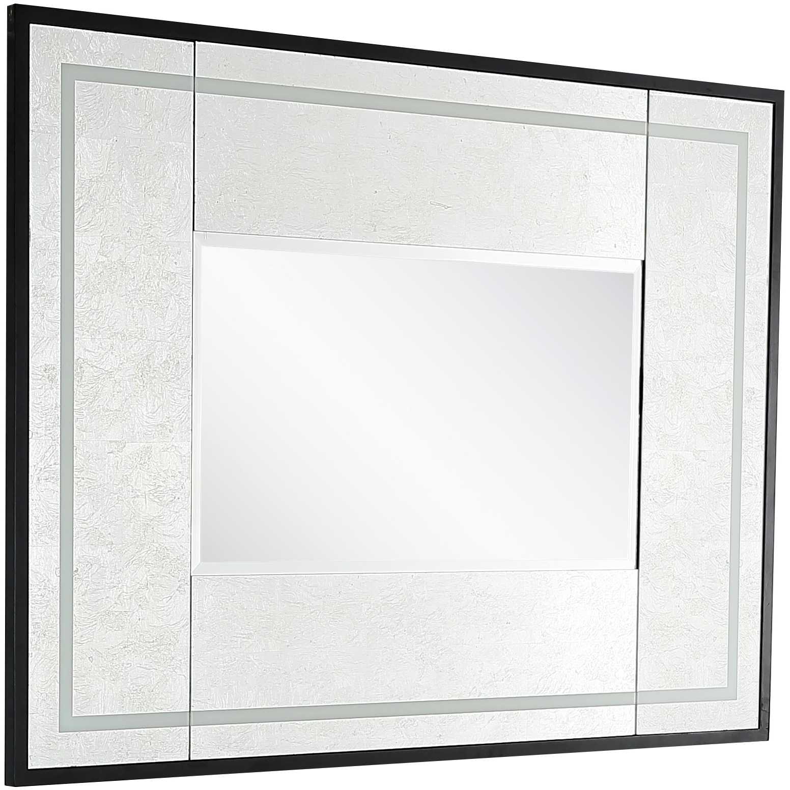 32" Silver Wood Framed Accent Mirror