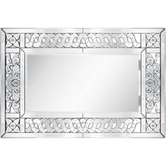 32" Clear Wood Framed Accent Mirror