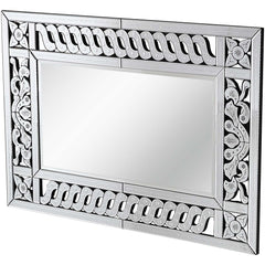 32" Clear Wood Framed Accent Mirror