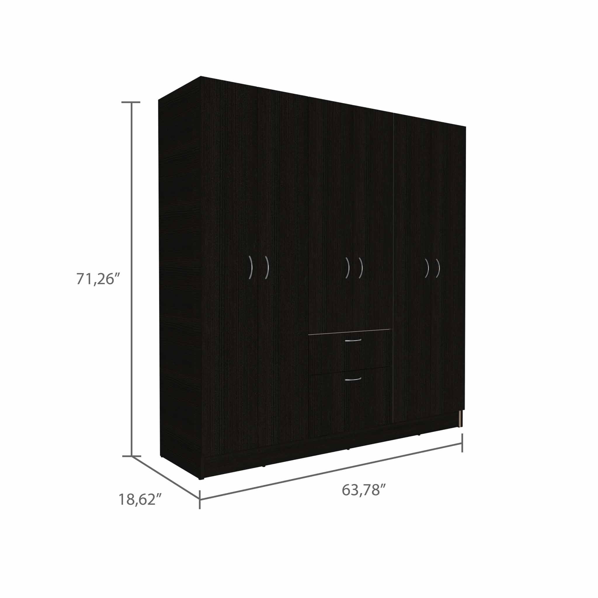 71" Black and White Single Drawer Combo Dresser - Homeroots