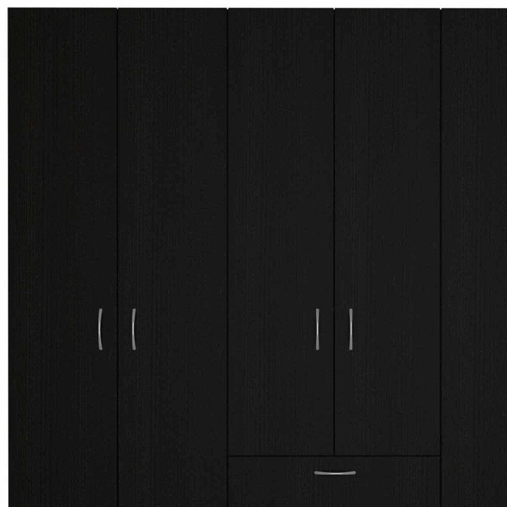 71" Black and White Single Drawer Combo Dresser - Homeroots